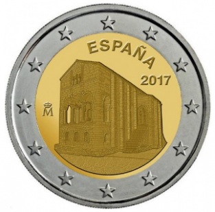 2 EURO 2017 Asturie UNC Spanje